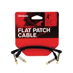 D'addario PW-FPRR-204 Flat Patch Cable, 4in Right Angle, Twin PK