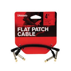 D'addario PW-FPRR-204 Flat Patch Cable, 4in Right Angle, Twin PK