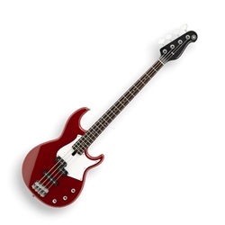 Yamaha BB234RR 4-String; bolt-on neck, alder body, maple neck, ceramic pickups; Raspberry Red