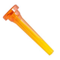 Kelly Lexan 5G Large Shank Trombone Mouthpiece, Crystal Orange